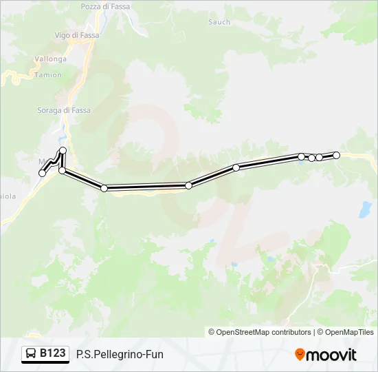 B123 Bus Line Map