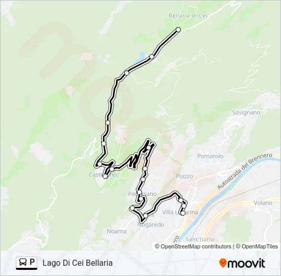 P Bus Line Map