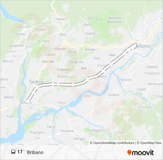 17 Bus Line Map