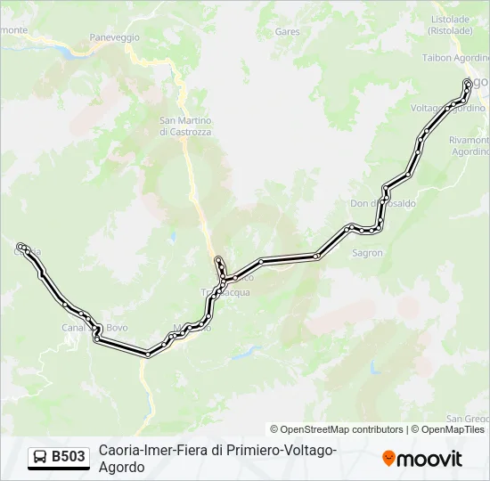 B503 Bus Line Map