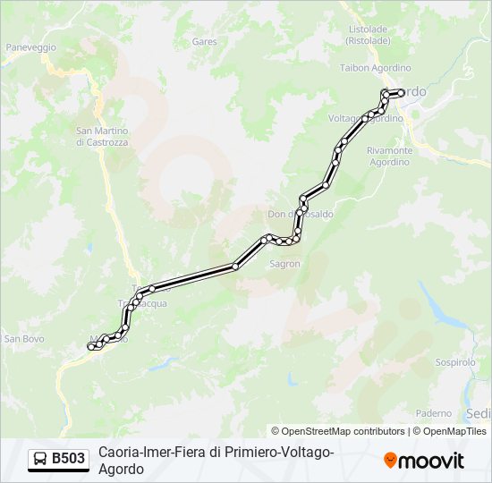 B503 bus Line Map