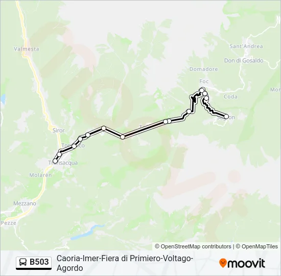 B503 Bus Line Map