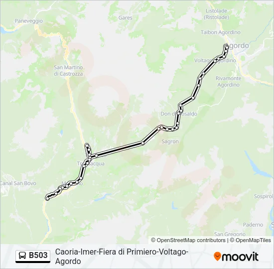 B503 Bus Line Map