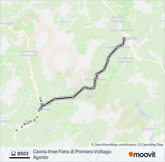 B503 bus Line Map