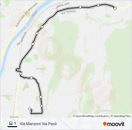 1 Bus Line Map