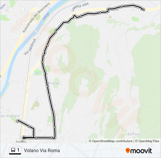 1 bus Line Map