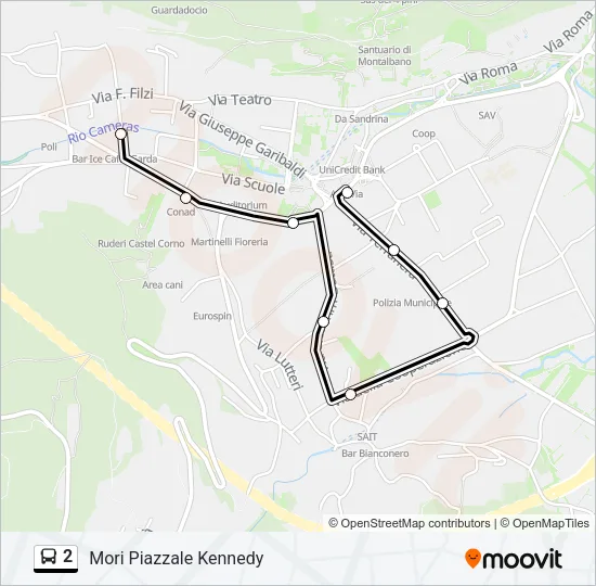 2 Bus Line Map