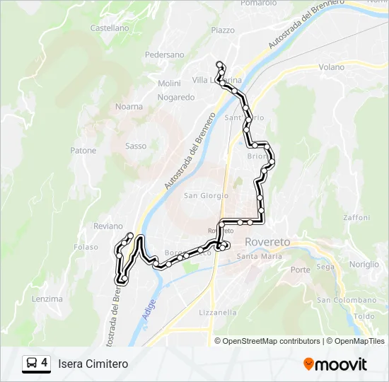 4 Bus Line Map