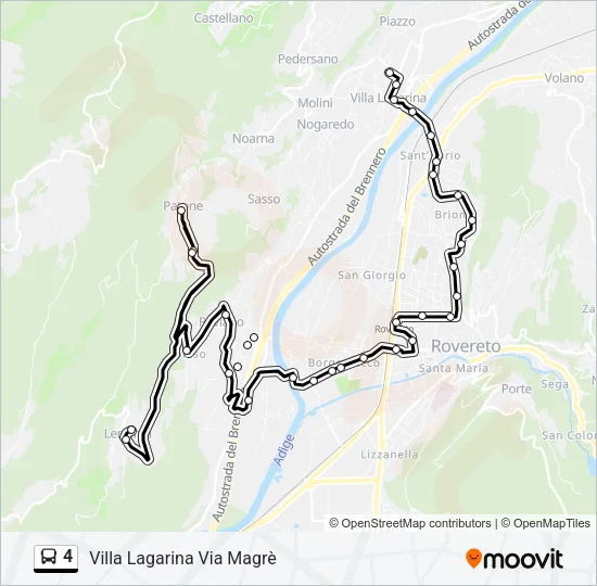 4 Bus Line Map