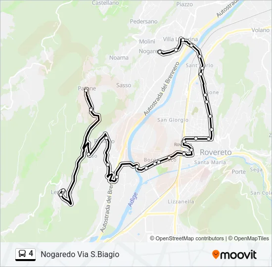 4 Bus Line Map