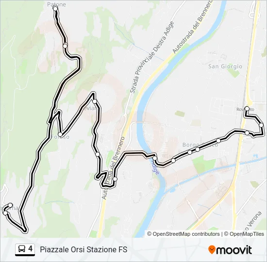 4 Bus Line Map