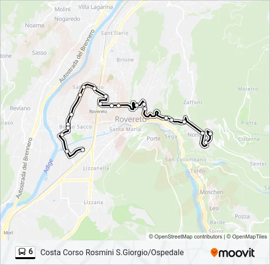 6 Bus Line Map