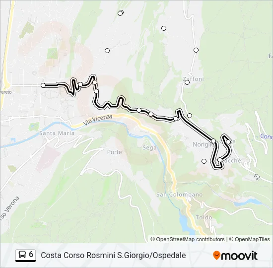 6 Bus Line Map