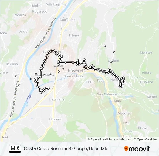 6 Bus Line Map