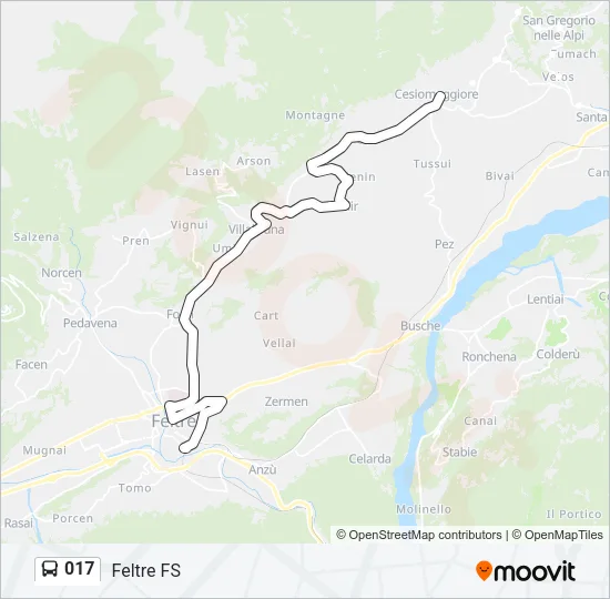 017 Bus Line Map