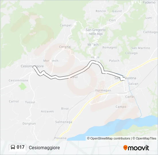 017 Bus Line Map