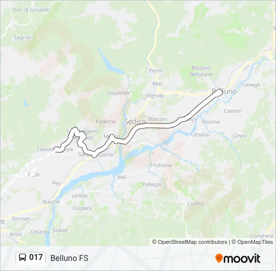 017 Bus Line Map