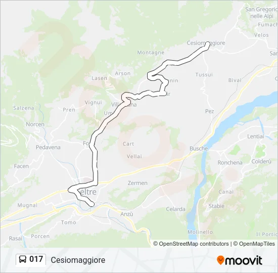 017 Bus Line Map