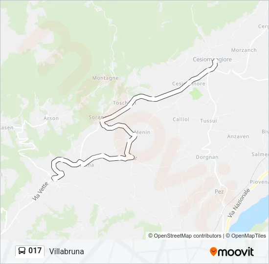 017 Bus Line Map