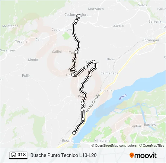 018 Bus Line Map