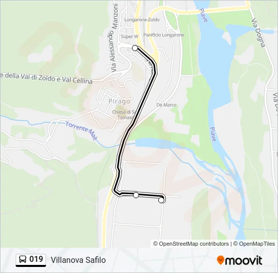 019 Bus Line Map