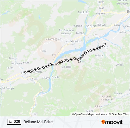 020 bus Line Map