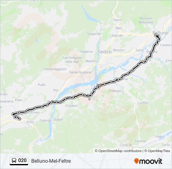 020 bus Line Map