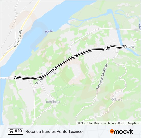 020 bus Line Map