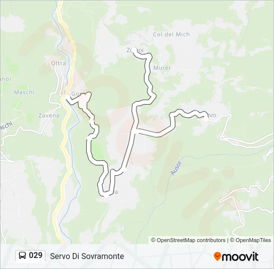 029 Bus Line Map
