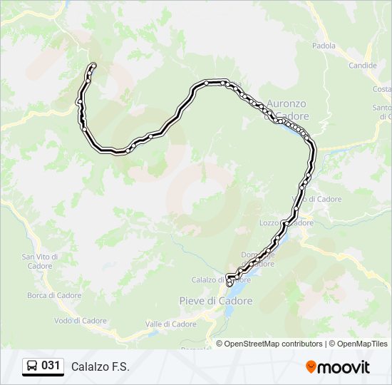 031 bus Line Map