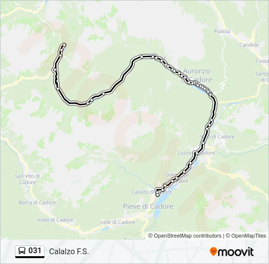 031 Bus Line Map