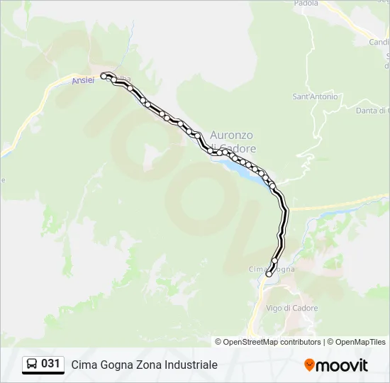 031 Bus Line Map