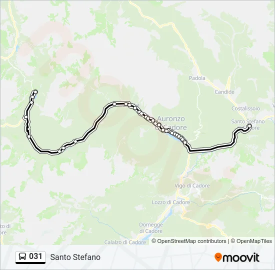 031 Bus Line Map