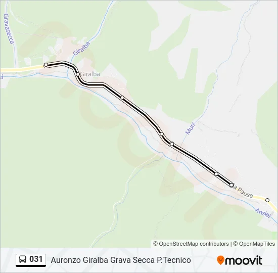 031 Bus Line Map