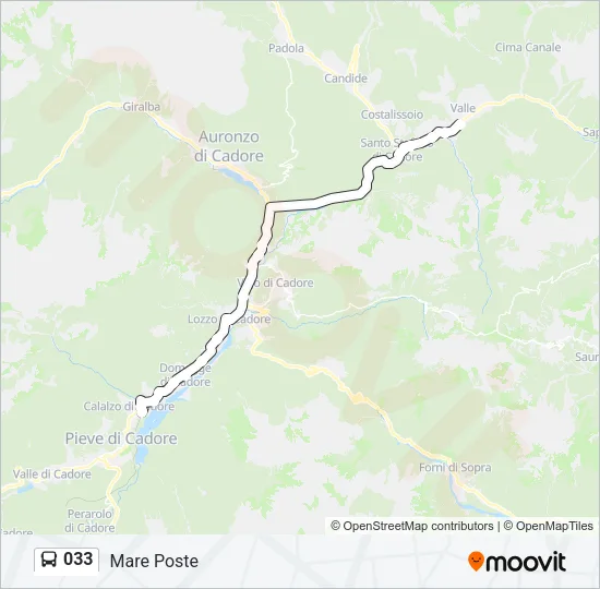 033 Bus Line Map