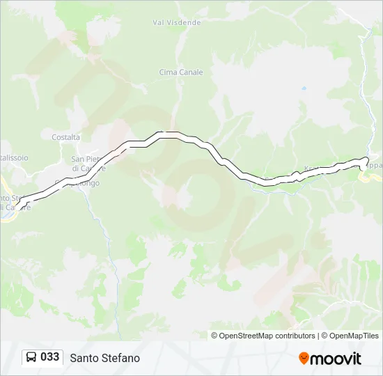 033 Bus Line Map