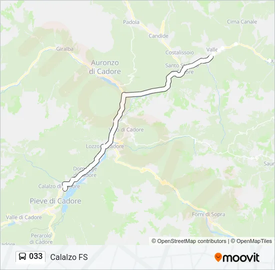033 Bus Line Map