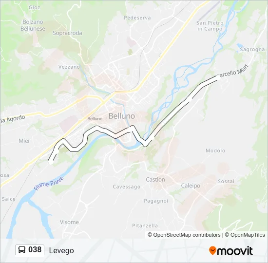 038 Bus Line Map