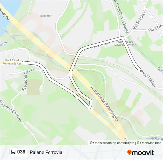038 Bus Line Map