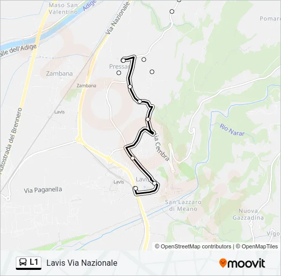 L1 Bus Line Map