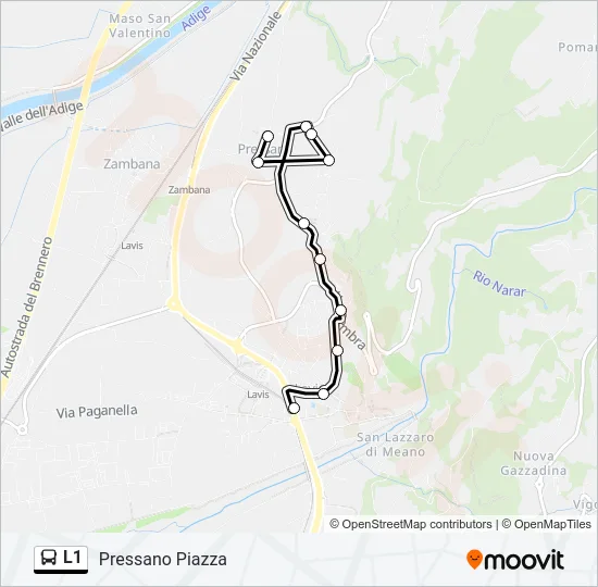 L1 Bus Line Map