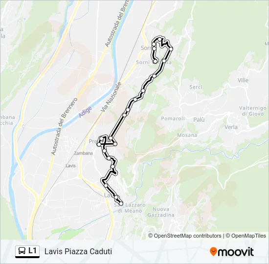 L1 Bus Line Map