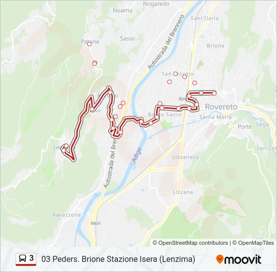 3 Bus Line Map