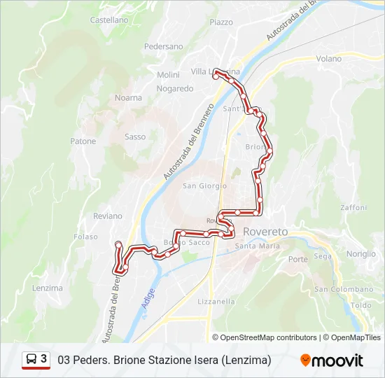3 Bus Line Map