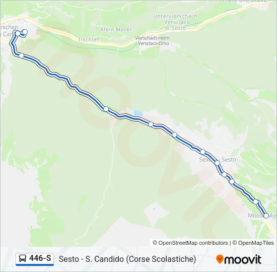446-S Bus Line Map