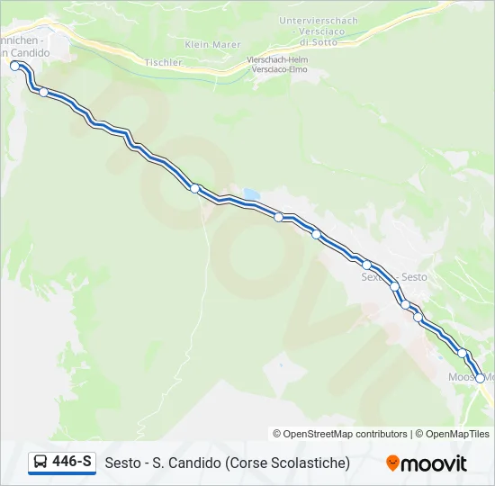 446-S Bus Line Map