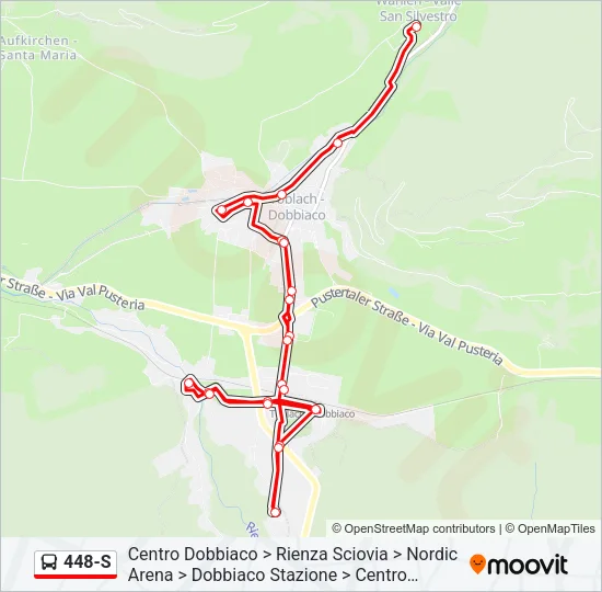 448-S Bus Line Map