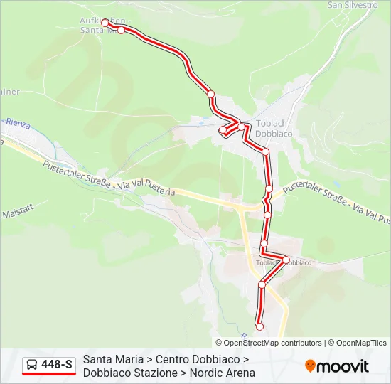 448-S Bus Line Map
