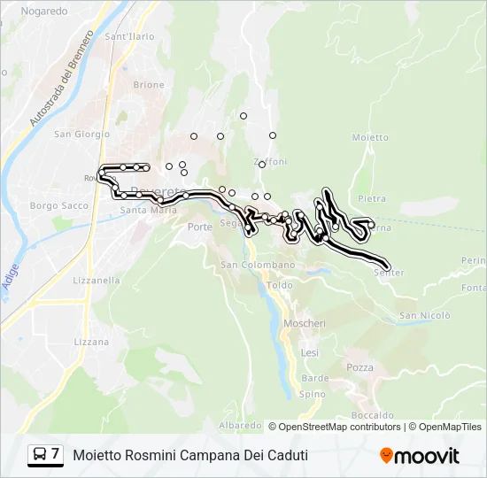 7 Bus Line Map