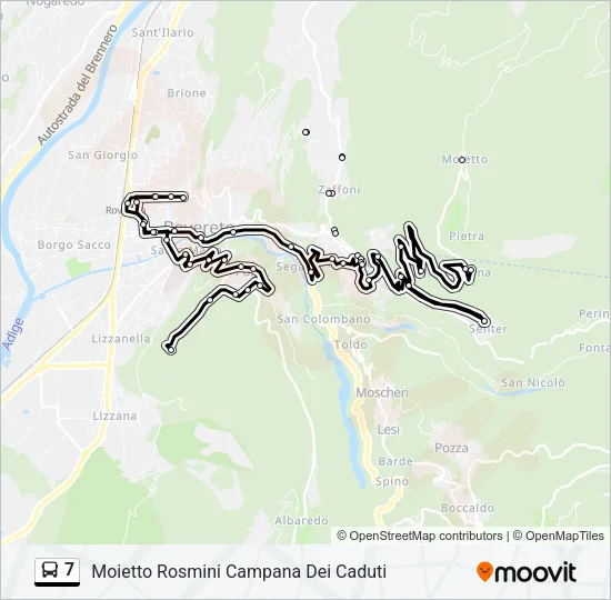 7 Bus Line Map
